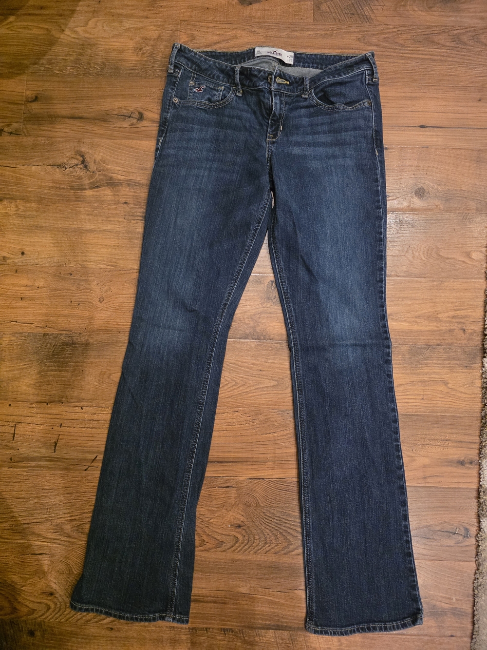 Hollister Dark Blue Wide Leg Jeans